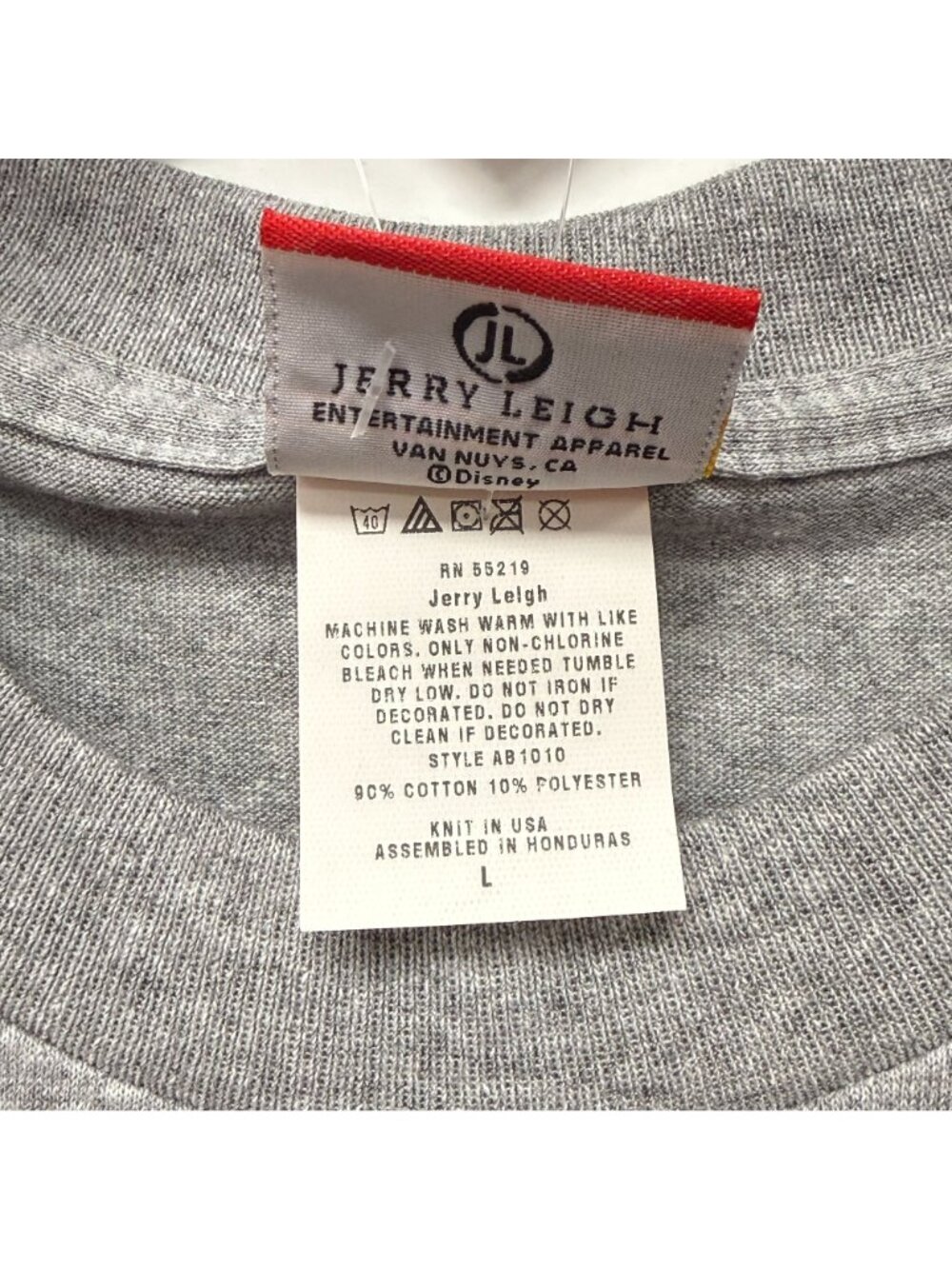 Disney Mickey Mouse Front Back Print Jerry Leigh Tee Size Large NWT Vintage - Picture 4 of 7